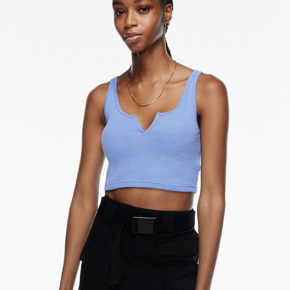 TNA | Rayna Waffle Knit Top (Red & Teal) - Picture 6 of 11